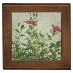 Botanical Vintage Style Motif Artwork 2 Framed Tile by dflcprintsclothing