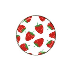 Seamless Pattern Fresh Strawberry Hat Clip Ball Marker (4 Pack) by Wegoenart