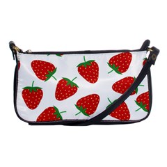 Seamless Pattern Fresh Strawberry Shoulder Clutch Bag by Wegoenart