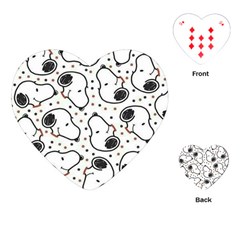 Dog Pattern Playing Cards Single Design (heart) by Wegoenart