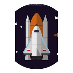 Rocket Space Universe Spaceship Shower Curtain 48  X 72  (small)  by Wegoenart