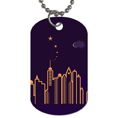 Skyscraper Town Urban Towers Dog Tag (two Sides) by Wegoenart