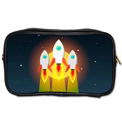 Rocket Take Off Missiles Cosmos Toiletries Bag (one Side) by Wegoenart