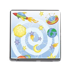 Science Fiction Outer Space Memory Card Reader (square 5 Slot)