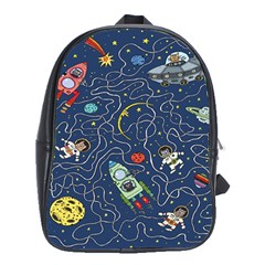 Cat Cosmos Cosmonaut Rocket School Bag (xl) by Wegoenart