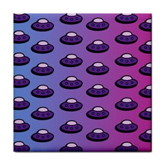 Ufo Alien Pattern Tile Coaster by Wegoenart