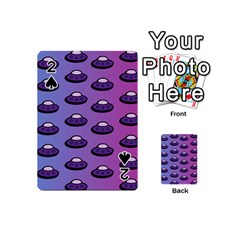 Ufo Alien Pattern Playing Cards 54 Designs (mini) by Wegoenart