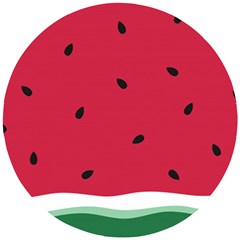 Minimalist Summer Watermelon Wallpaper Wooden Puzzle Round