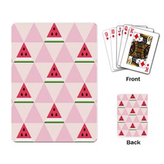 Seamless Pattern Watermelon Slices Geometric Style Playing Cards Single Design (rectangle) by Nexatart