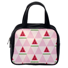 Seamless Pattern Watermelon Slices Geometric Style Classic Handbag (one Side) by Nexatart