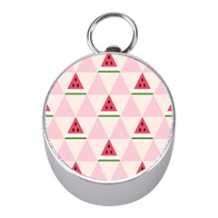 Seamless Pattern Watermelon Slices Geometric Style Mini Silver Compasses by Nexatart