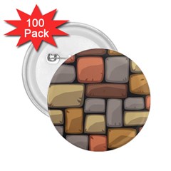 Colorful Brick Wall Texture 2 25  Buttons (100 Pack) 