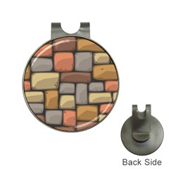 Colorful Brick Wall Texture Hat Clips With Golf Markers by Nexatart