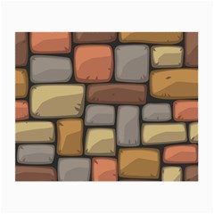 Colorful Brick Wall Texture Small Glasses Cloth by Nexatart