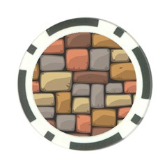 Colorful Brick Wall Texture Poker Chip Card Guard