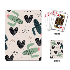 Cute Cactus Plants Seamless Pattern With Children Drawing Baby Kids Apparel Fashion Playing Cards Single Design (rectangle)