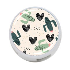 Cute Cactus Plants Seamless Pattern With Children Drawing Baby Kids Apparel Fashion 4-port Usb Hub (one Side)