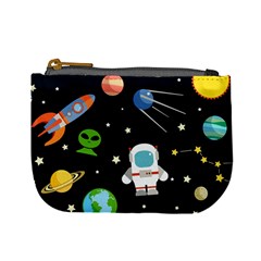 Space Astronomy Decorative Symbols Seamless Pattern Vector Illustration Mini Coin Purse by Nexatart