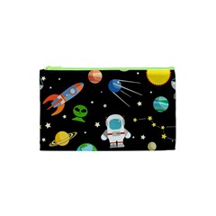 Space Astronomy Decorative Symbols Seamless Pattern Vector Illustration Cosmetic Bag (xs)