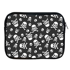 Skull Crossbones Seamless Pattern Holiday Halloween Wallpaper Wrapping Packing Backdrop Apple Ipad 2/3/4 Zipper Cases by Nexatart