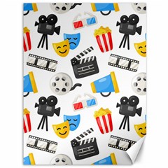 Cinema Icons Pattern Seamless Signs Symbols Collection Icon Canvas 36  x 48 