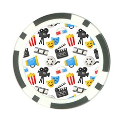 Cinema Icons Pattern Seamless Signs Symbols Collection Icon Poker Chip Card Guard