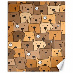 Cute Dog Seamless Pattern Background Canvas 16  X 20  by Nexatart