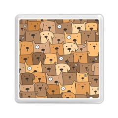 Cute Dog Seamless Pattern Background Memory Card Reader (square) by Nexatart