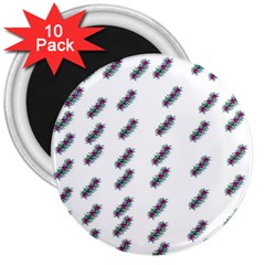 Japan Cherry Blossoms On White 3  Magnets (10 Pack)  by pepitasart