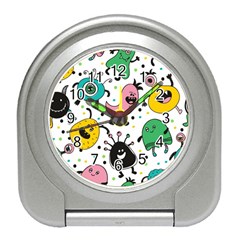 Funny Monster Pattern Travel Alarm Clock