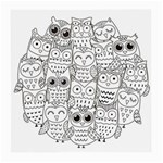 Circle Shape Pattern With Cute Owls Coloring Book Medium Glasses Cloth Front