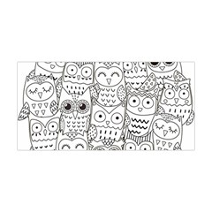 Circle Shape Pattern With Cute Owls Coloring Book Yoga Headband by Nexatart