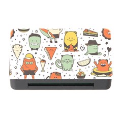 Funny Seamless Pattern With Cartoon Monsters Personage Colorful Hand Drawn Characters Unusual Creatu Memory Card Reader With Cf by Nexatart