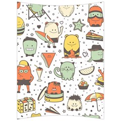 Funny Seamless Pattern With Cartoon Monsters Personage Colorful Hand Drawn Characters Unusual Creatu Back Support Cushion by Nexatart