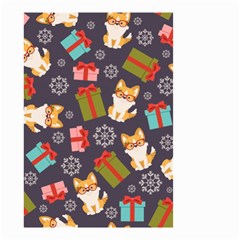 Welsh Corgi Dog With Gift Boxes Seamless Pattern Wallpaper Small Garden Flag (two Sides) by Nexatart