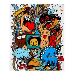 Abstract Grunge Urban Pattern With Monster Character Super Drawing Graffiti Style Shower Curtain 60  X 72  (medium)  by Nexatart