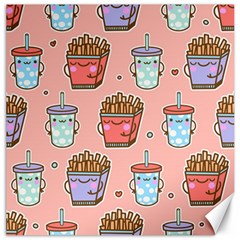 Cute Kawaii Food Seamless Pattern Canvas 20  X 20  by Nexatart