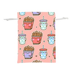 Cute Kawaii Food Seamless Pattern Lightweight Drawstring Pouch (s) by Nexatart