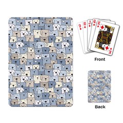 Cute Dog Seamless Pattern Background Playing Cards Single Design (rectangle)