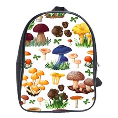 Mushroom Seamless Pattern School Bag (xl) by Nexatart