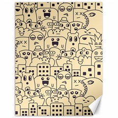 Seamless Pattern With Cute Monster Doodle Canvas 18  X 24 