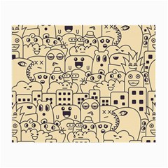 Seamless Pattern With Cute Monster Doodle Small Glasses Cloth (2 Sides) by Nexatart