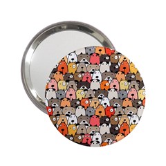 Cute Dog Seamless Pattern Background 2 25  Handbag Mirrors by Nexatart