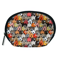 Cute Dog Seamless Pattern Background Accessory Pouch (medium) by Nexatart