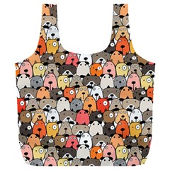 Cute Dog Seamless Pattern Background Full Print Recycle Bag (xxxl)