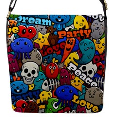 Graffiti Characters Seamless Pattern Flap Closure Messenger Bag (s) by Nexatart