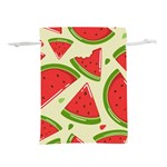 Cute Watermelon Seamless Pattern Lightweight Drawstring Pouch (M) Front