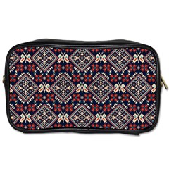 Ukrainian Folk Seamless Pattern Ornament Toiletries Bag (two Sides) by Nexatart