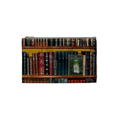 Books Library Bookshelf Bookshop Cosmetic Bag (small) by Nexatart