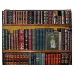 Books Library Bookshelf Bookshop Cosmetic Bag (xxxl) by Nexatart